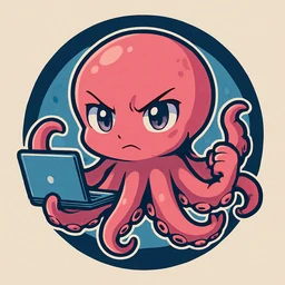 Oktapus logo — industrial platform octopus icon
